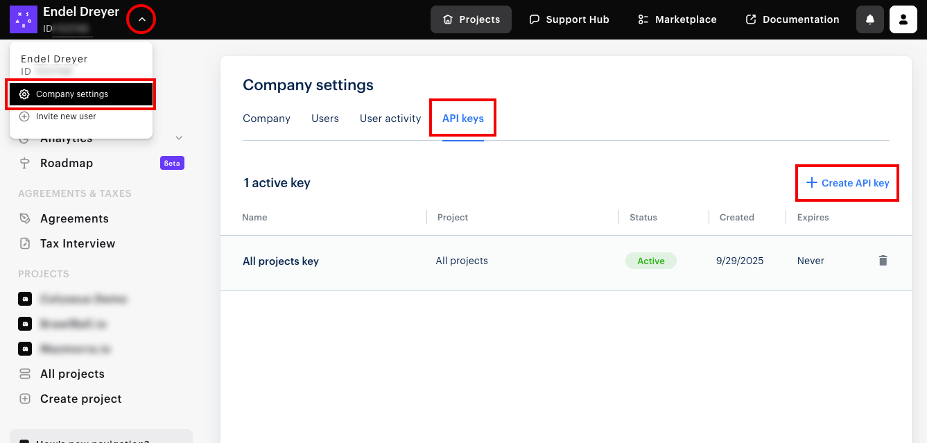 Get API Credentials